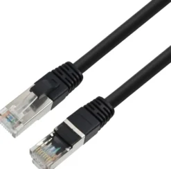 Wave S/FTP CAT6a Ethernet parikaapeli, 25cm, Musta