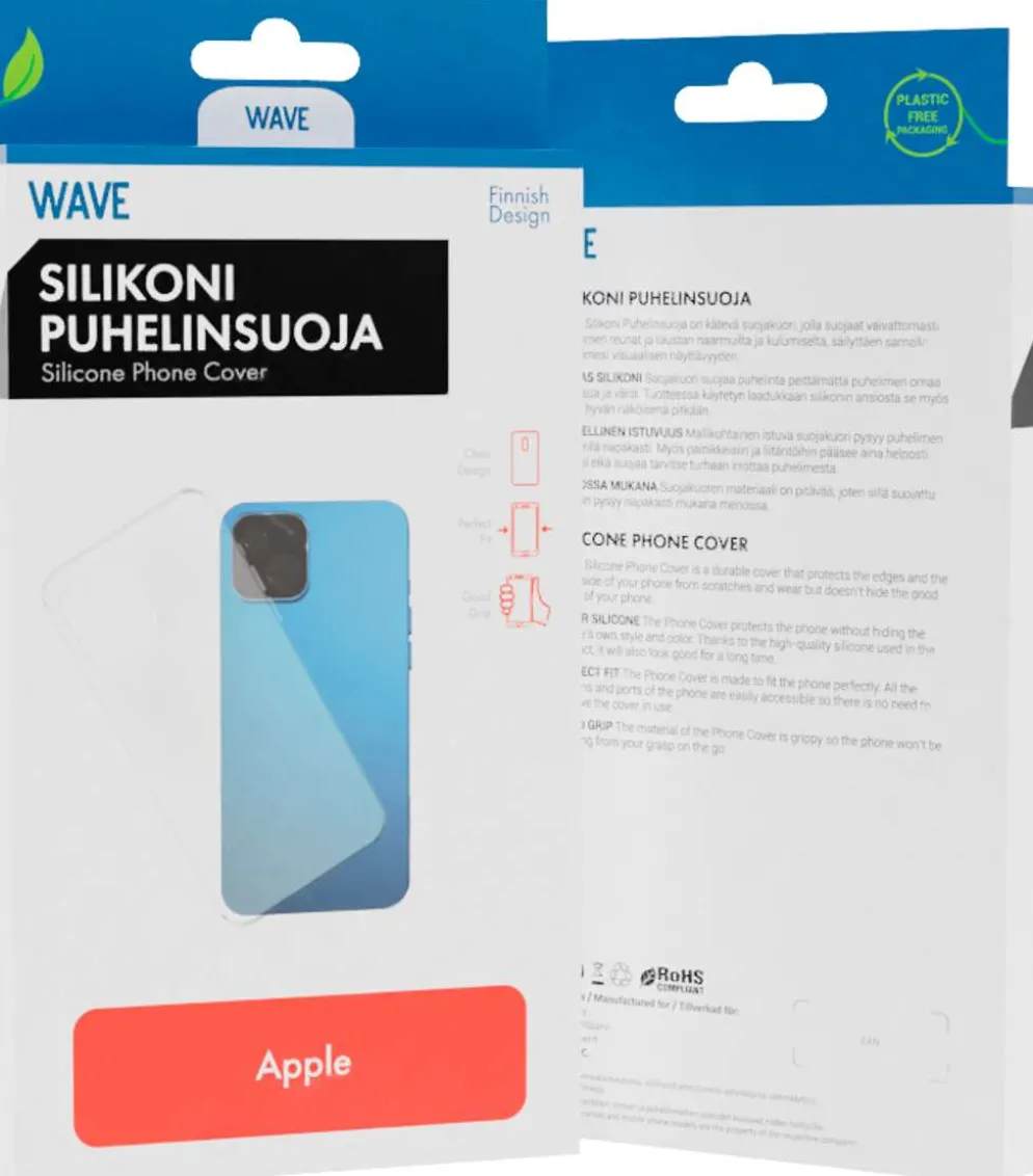 Wave Silikonisuoja, Apple iPhone 15 Pro Max, Kirkas