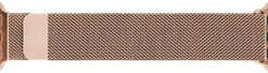 Wave Teräspunottu ranneke, Apple Watch 42mm (Series 1-9) / Apple Watch 44mm / Apple Watch 45mm / Apple Watch 46mm / Apple Watch 49mm, Ruusukulta
