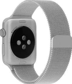 Wave Teräspunottu ranneke, Apple Watch 42mm (Series 1-9) / Apple Watch 44mm / Apple Watch 45mm / Apple Watch 46mm / Apple Watch 49mm, Hopea