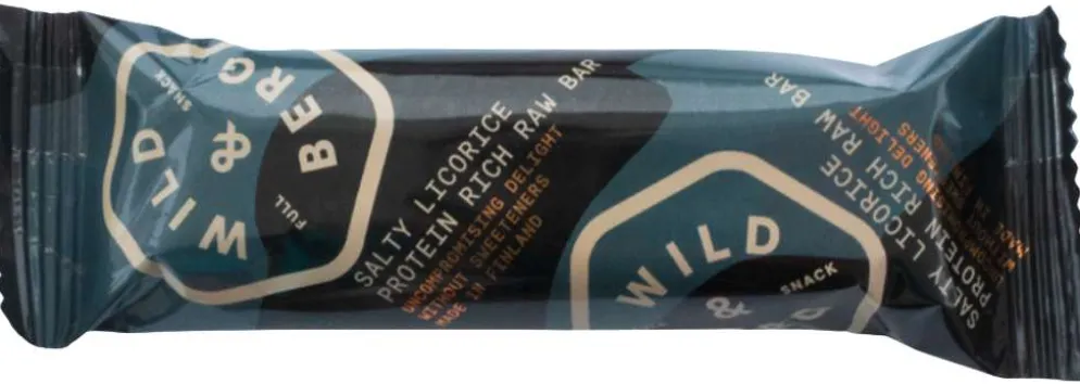 Wild&Berg proteiinirikas täysvälipala lakritsi-salmiakki 40 g