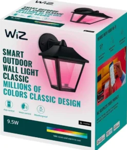 WiZ Classic ulkoseinävalaisin musta