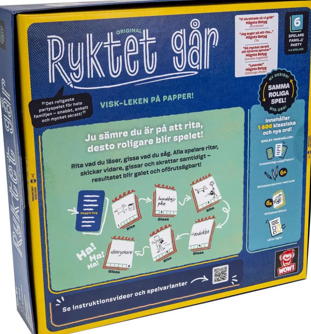 WOW! lautapeli Ryktet Går Original ruotsinkielinen