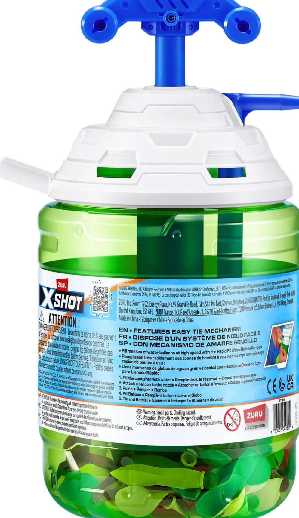 X-Shot vesi-ilmapallopumppu ja 250 vesi-ilmapalloa