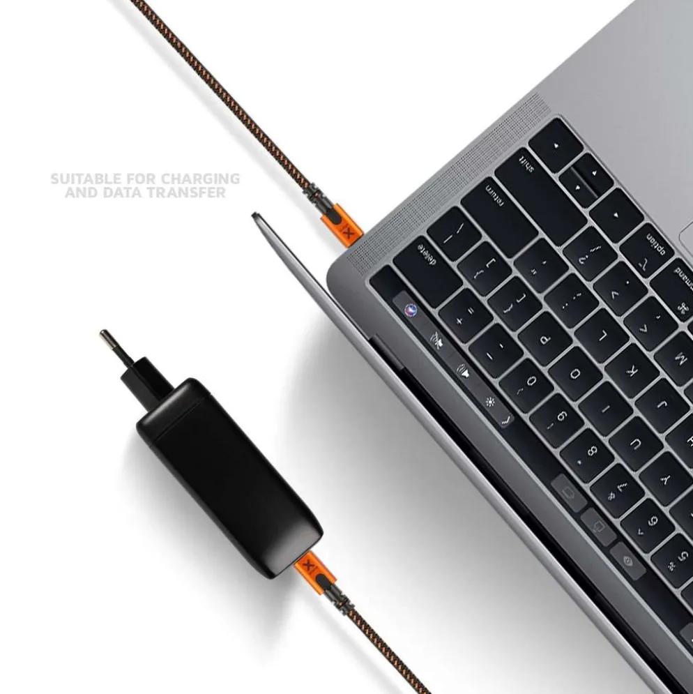 Xtorm USB-A/USB-C kaapeli 1,5m CXX004 musta/oranssi