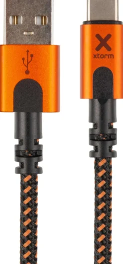 Xtorm USB-A/USB-C kaapeli 1,5m CXX004 musta/oranssi