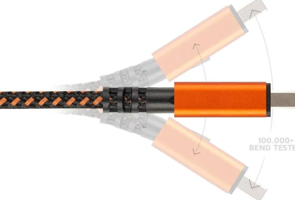 Xtorm USB-A/USB-C kaapeli 1,5m CXX004 musta/oranssi