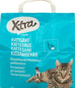 Xtra paakkuuntuva harmaa kissanhiekka bentoniitti 5l