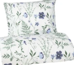 Xtra pussilakanasetti Wild Flowers 150x210 cm vaaleansininen