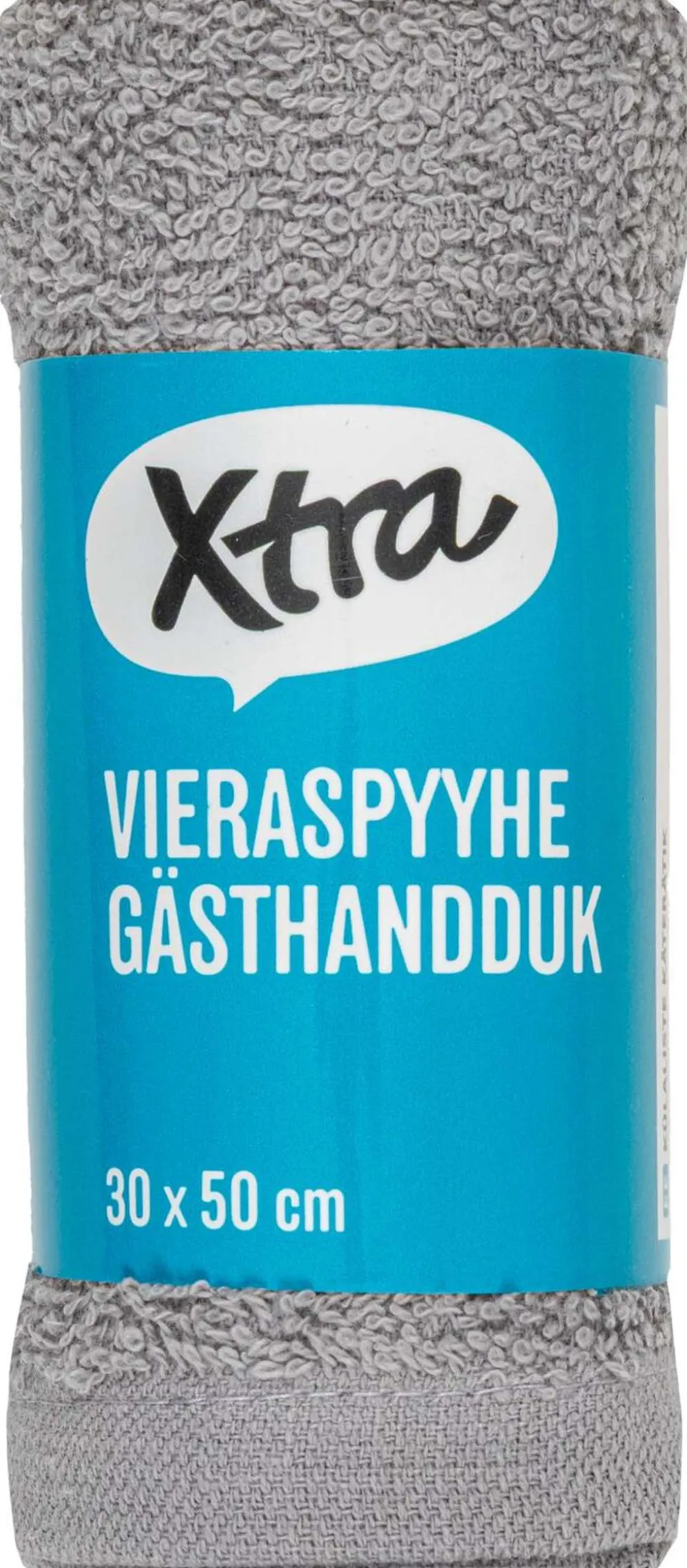 Xtra vieraspyyhe Anna 30x50 cm harmaa