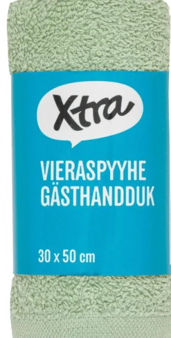 Xtra vieraspyyhe Anna 30x50 cm vaaleanvihreä